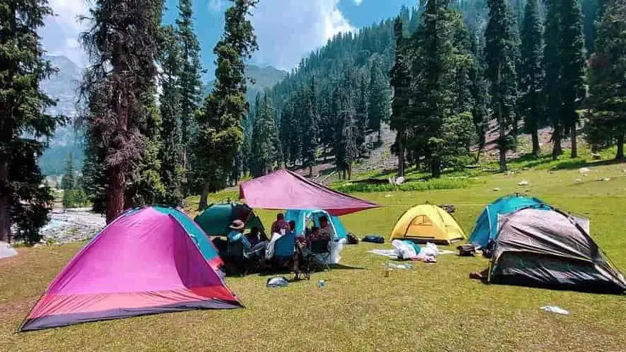 Camping in Janshai, Swat