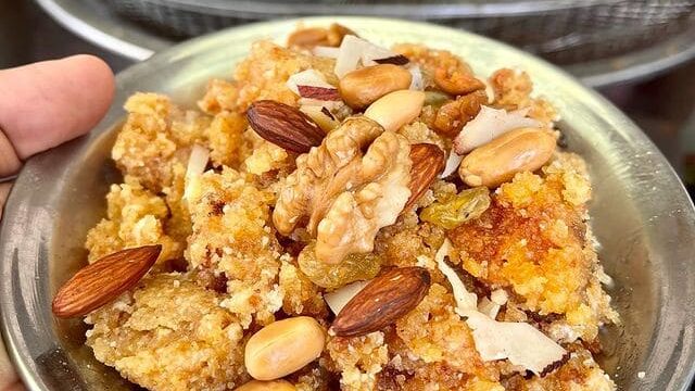 Halwa loaded with nuts by Taj Mehal Sweets